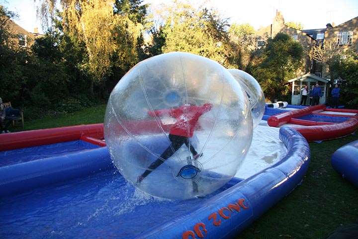 Chicane Zorb Track in use